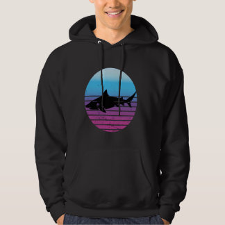 Great White Shark Ocean sharks silhouette Sharks A Hoodie