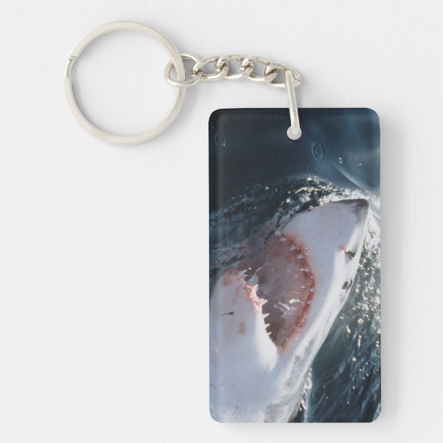 Great White Shark on sea Key Ring (Front)