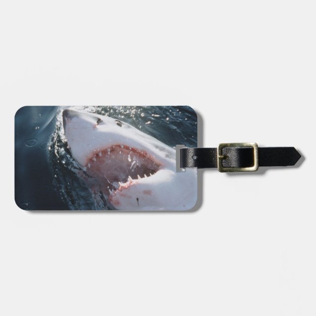 Great White Shark on sea Luggage Tag (Front Horizontal)