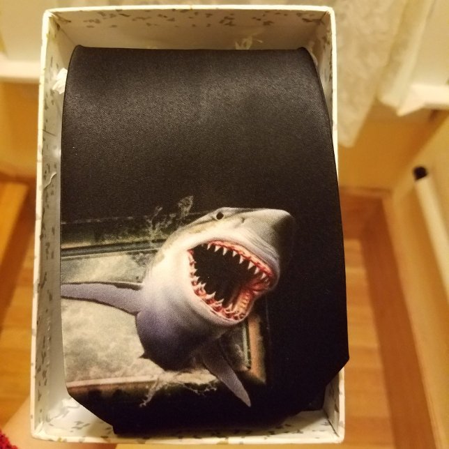 Great White Shark on the Move Necktie (Creator Uploaded)