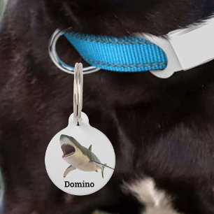 Great White Shark Pet Dog Cat Lost Id Pet Tag