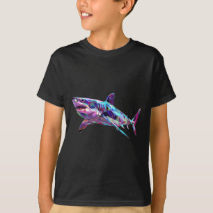 Great White Shark Polygon Fishing Scuby Diving Sha T-Shirt