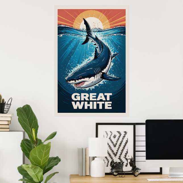 Great White Shark Poster (Home Office)