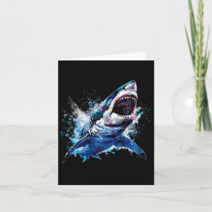 Great White Shark Scuby Diving Fishing Shark Lover Card