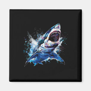 Great White Shark Scuby Diving Fishing Shark Lover Magnet