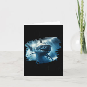 Great White Shark, Shark Swimming In The Ocean  Card