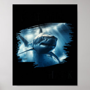 Great White Shark, Shark Swimming In The Ocean Poster