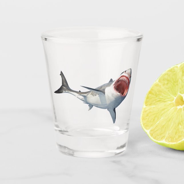 Great White Shark Shot Glass (Front)