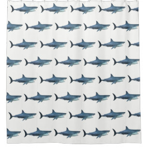 Great White Shark  Shower Curtain