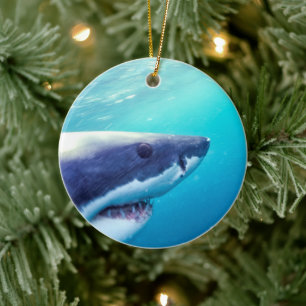 Great White Shark South Africa Ceramic Tree Decoration
