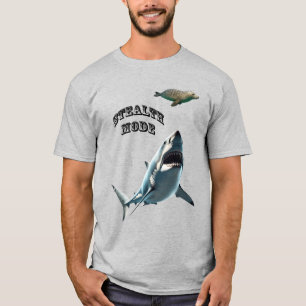 Great White Shark Stalking a Seal Underwater URM T-Shirt