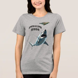 Great White Shark Stalking a Seal Underwater URM Tri-Blend Shirt