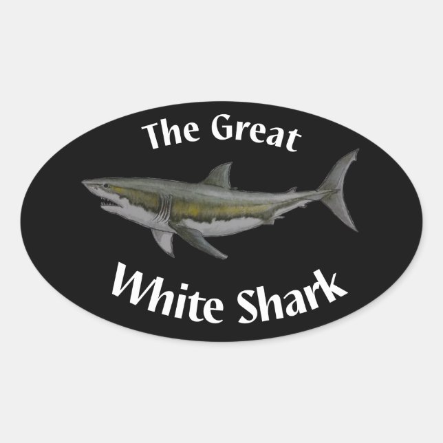 great white shark sticker (Front)