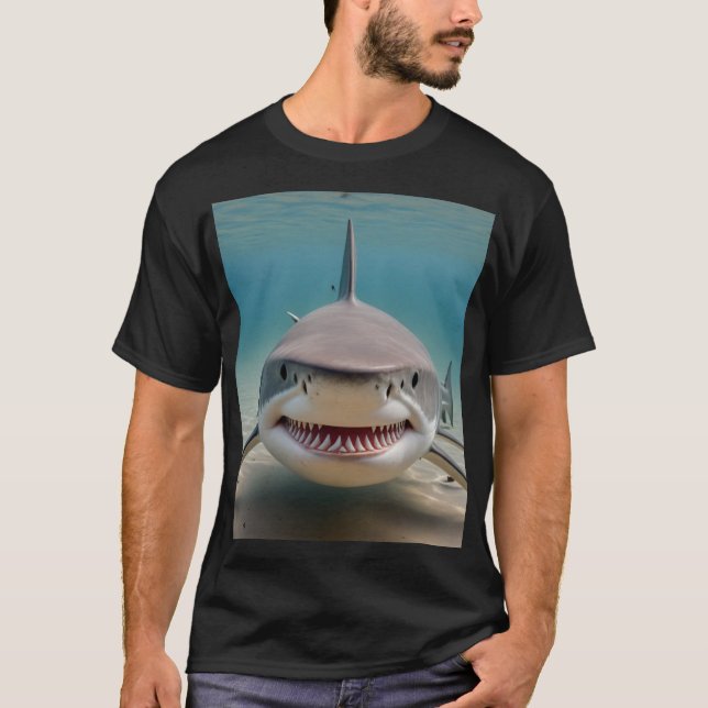 Great White Shark T shirt (Front)