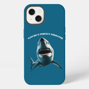 Great White Shark Underwater with Open Mouth URM iPhone 13 Case
