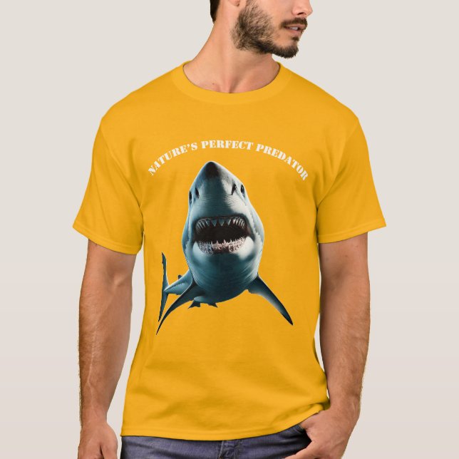 Great White Shark Underwater with Open Mouth URM T-Shirt (Front)