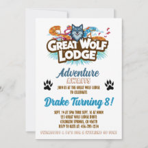 Great Wolf Lodge Birthday Invitation