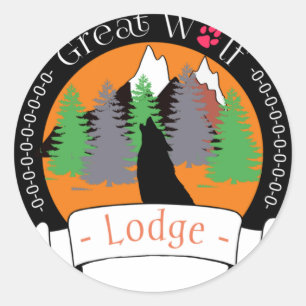 GREAT WOLF LODGE CLASSIC ROUND STICKER