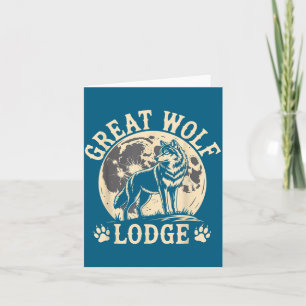 Great Wolf Lodge Howling Wolf Full Moon Nature Sce Card