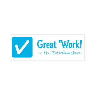 "Great Work!" Assignment Marking Rubber Stamp