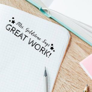 Great Work   Personalised Teachers Self-inking Stamp