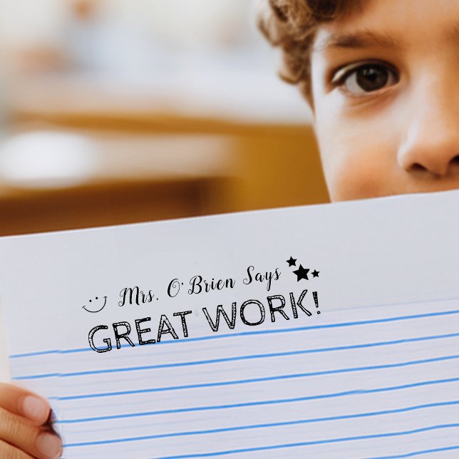 Great Work | Personalised Teachers Self-inking Stamp (Great Work | Personalized Teachers Self-inking Stamp)