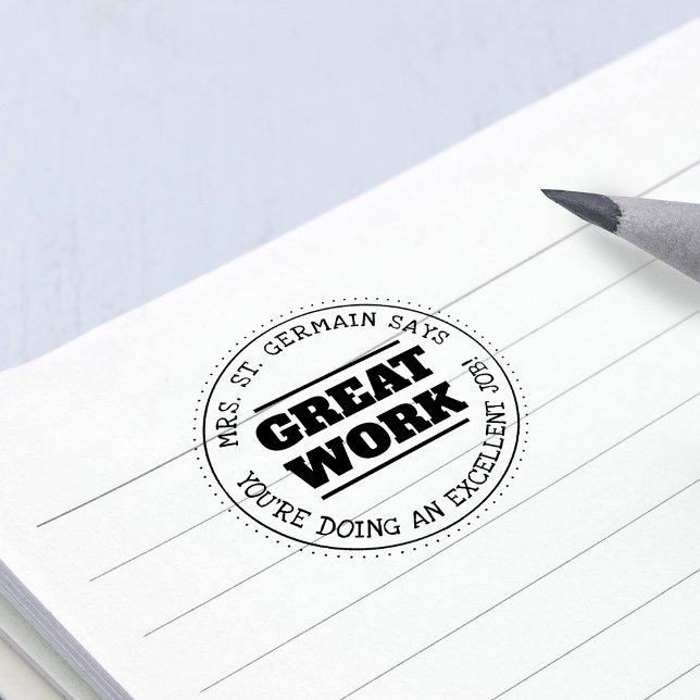 Great Work | Personalised Teachers Self-inking Stamp (Great Work | Personalized Teachers Self-inking Stamp)