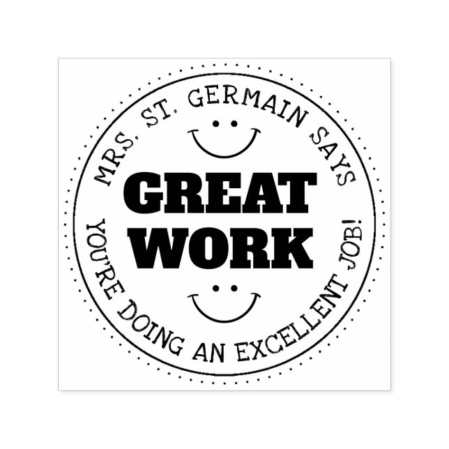 Great Work | Personalised Teachers Self-inking Stamp (Design)