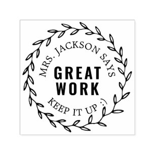 Great Work Personalised Teachers Self-inking Stamp