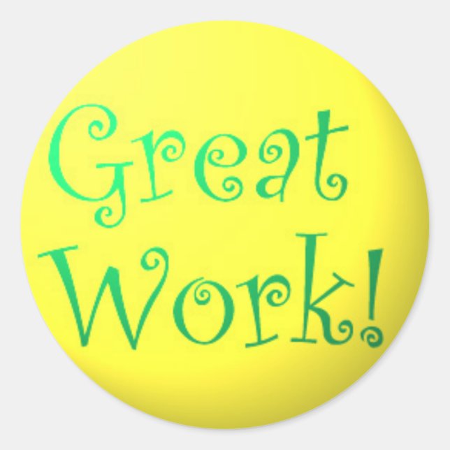 Great Work! stickers (Front)