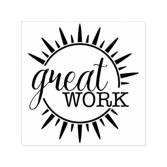 Great Work Sun Burst Self-inking Stamp (Design)