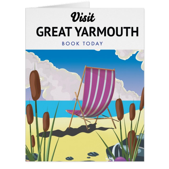 Great Yarmouth seaside travel poster. (Front)