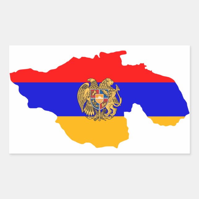 Greater Armenia Map Flag Rectangular Sticker (Front)