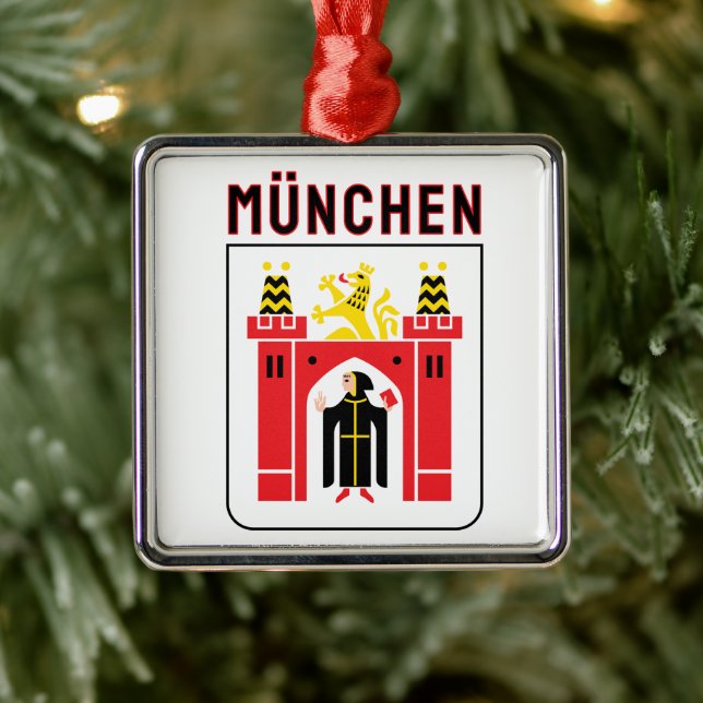 Greater coat of arms of Munich Metal Tree Decoration (Tree)