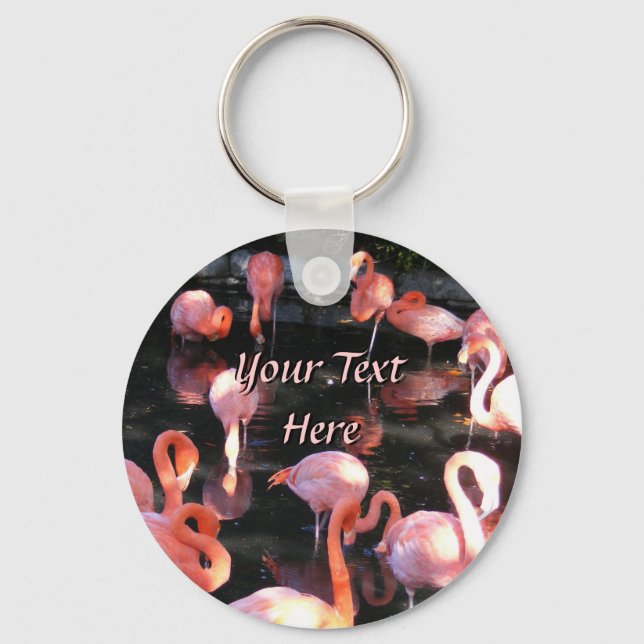 Greater Flamingos Keychain (Front)