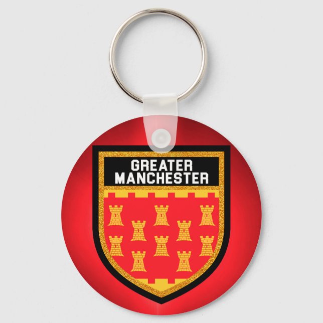 Greater Manchester Flag Key Ring (Front)