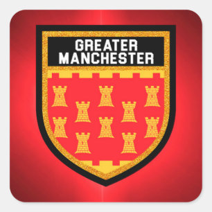 Greater Manchester Flag Square Sticker