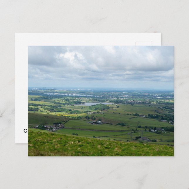 Greater Manchester From Blackstone Edge Postcard (Front/Back)