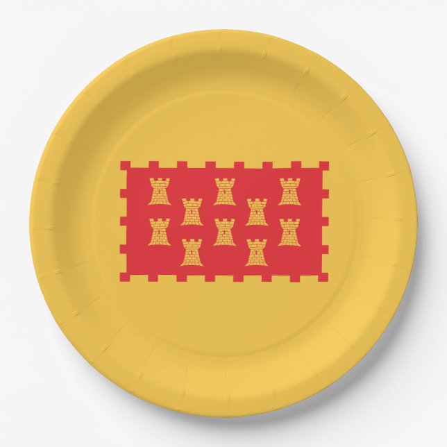 Greater Manchester (UK County) Flag Paper Plate (Front)
