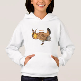 Greater prairie chicken cartoon illustration
