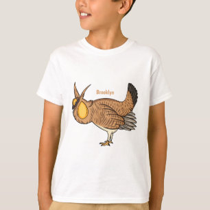 Greater prairie chicken cartoon illustration T-Shirt