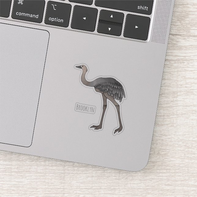 Greater rhea bird cartoon illustration  (Detail)