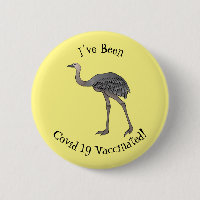 Greater rhea bird cartoon illustration