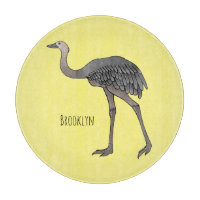 Greater rhea bird cartoon illustration