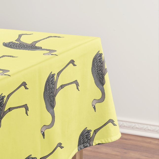 Greater rhea bird cartoon illustration  tablecloth (In Situ)