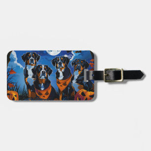 Greater Swiss Halloween Spooky Luggage Tag