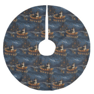 Greater Swiss Mountain Christmas Festive Voyage Brushed Polyester Tree Skirt