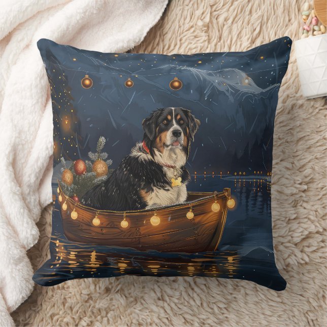 Greater Swiss Mountain Christmas Festive Voyage Cushion (Blanket)