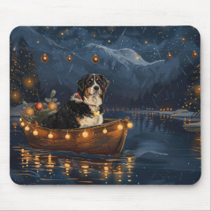 Greater Swiss Mountain Christmas Festive Voyage Mouse Pad