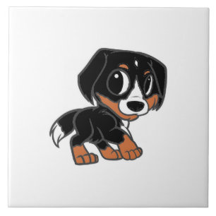 greater swiss mountain dog cartoon tile